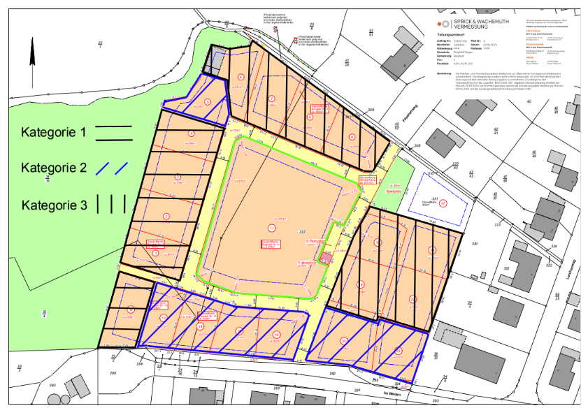 Lageplan Neubaugebiet Fasanenweg / Storchenwiese in Bargfeld-Stegen